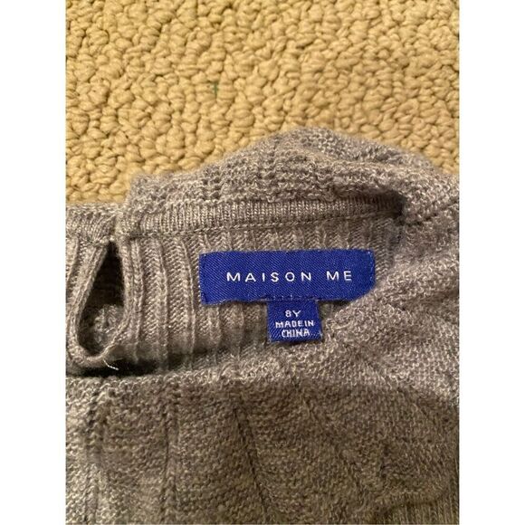 Maison Me 8y grey ruffled sweater - Picture 3 of 4